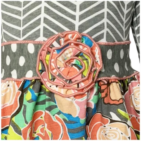 Herringbone Floral Dress & Leggings Outfit - Picture 5 of 11